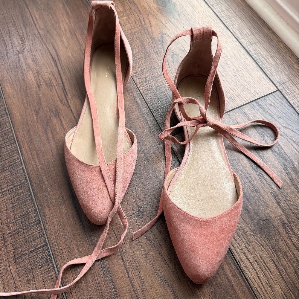 Ann Taylor Ballet Flats Size 10